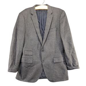 J. Crew Men's Ludlow Blazer Suit Jacket 42L Long Sleeve Gray Italian Cloth